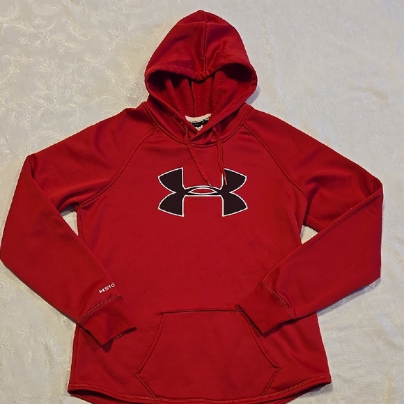 Under Armour Tops - Under Armour Storm Rasberry Cold Gear Pullover Maroon Symbol Size Medium